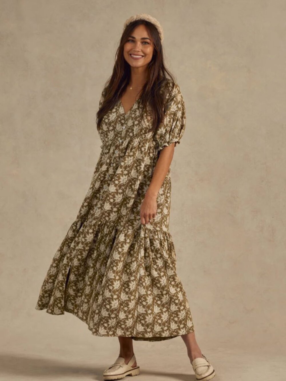 Rylee and Cru | Green Garden Mandi Dress | Size L